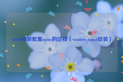 win10安装配置nginx的过程（windows nginx安装）