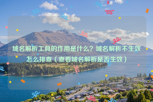 域名解析工具的作用是什么？域名解析不生效怎么排查（查看域名解析是否生效）