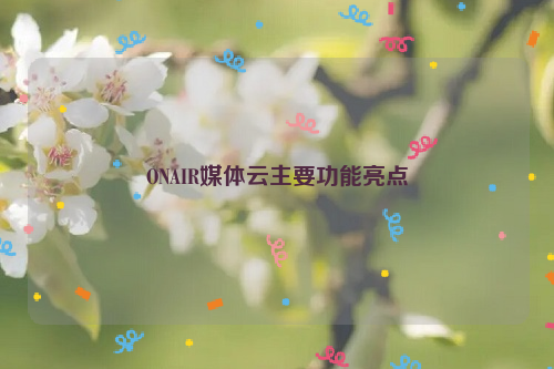 ONAIR媒体云主要功能亮点