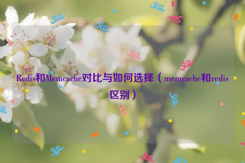 Redis和Memcache对比与如何选择（memcache和redis区别）
