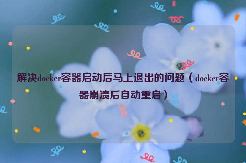 解决docker容器启动后马上退出的问题（docker容器崩溃后自动重启）