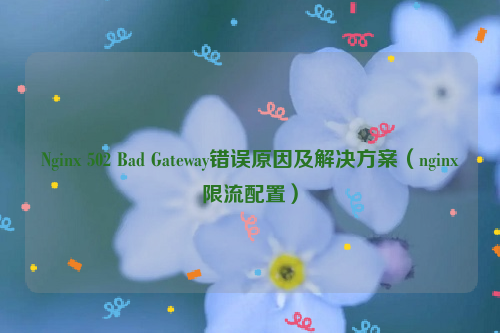 Nginx 502 Bad Gateway错误原因及解决方案（nginx限流配置）