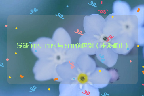 浅谈 FTP、FTPS 与 SFTP的区别（浅谈辄止）