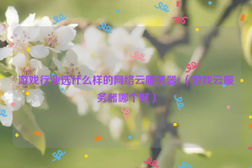游戏行业选什么样的网络云服务器?（游戏云服务器哪个好）