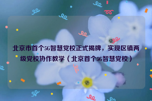 北京市首个5G智慧党校正式揭牌，实现区镇两级党校协作教学（北京首个5G智慧党校）