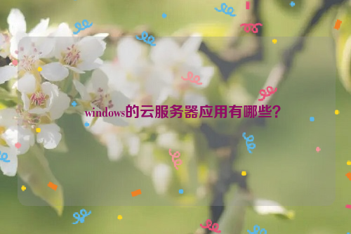 windows的云服务器应用有哪些？