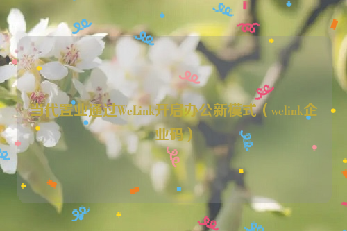 当代置业通过WeLink开启办公新模式（welink企业码）